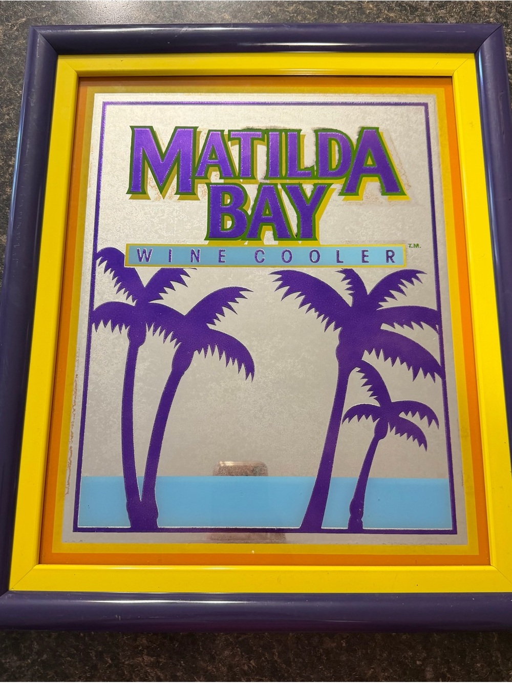 Vintage 1980s Matilda Bay Wine Cooler Advertising Mirror Sign